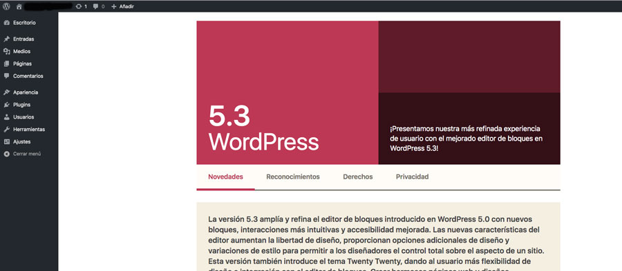 menu lateral WordPress